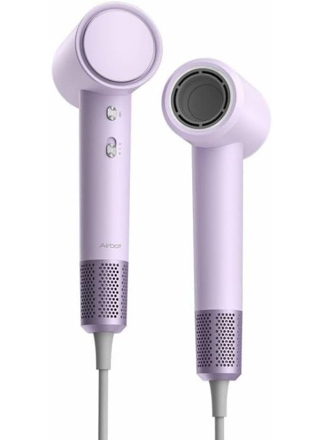 Airbot مجفف شعر عالي السرعة مع 200 مليون أيون سالب، حلقة LED RGB، ضوضاء منخفضة، سرعتين، مناسب للسفر وتصميم أنيق - Image 1